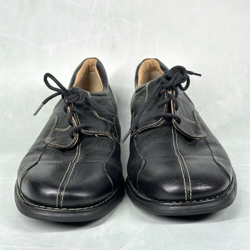 Johnston & Murphy Men's Size 10 Shuler Bicycle Black Leather Dress Shoe 20-7222 - Picture 2 of 15
